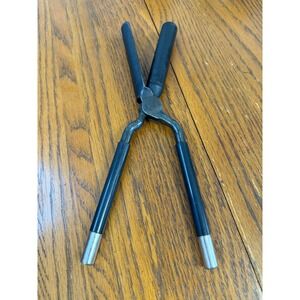Vintage Stove Heated 3/4" Barrel Tong Curlers/Curling Iron with Black Handles